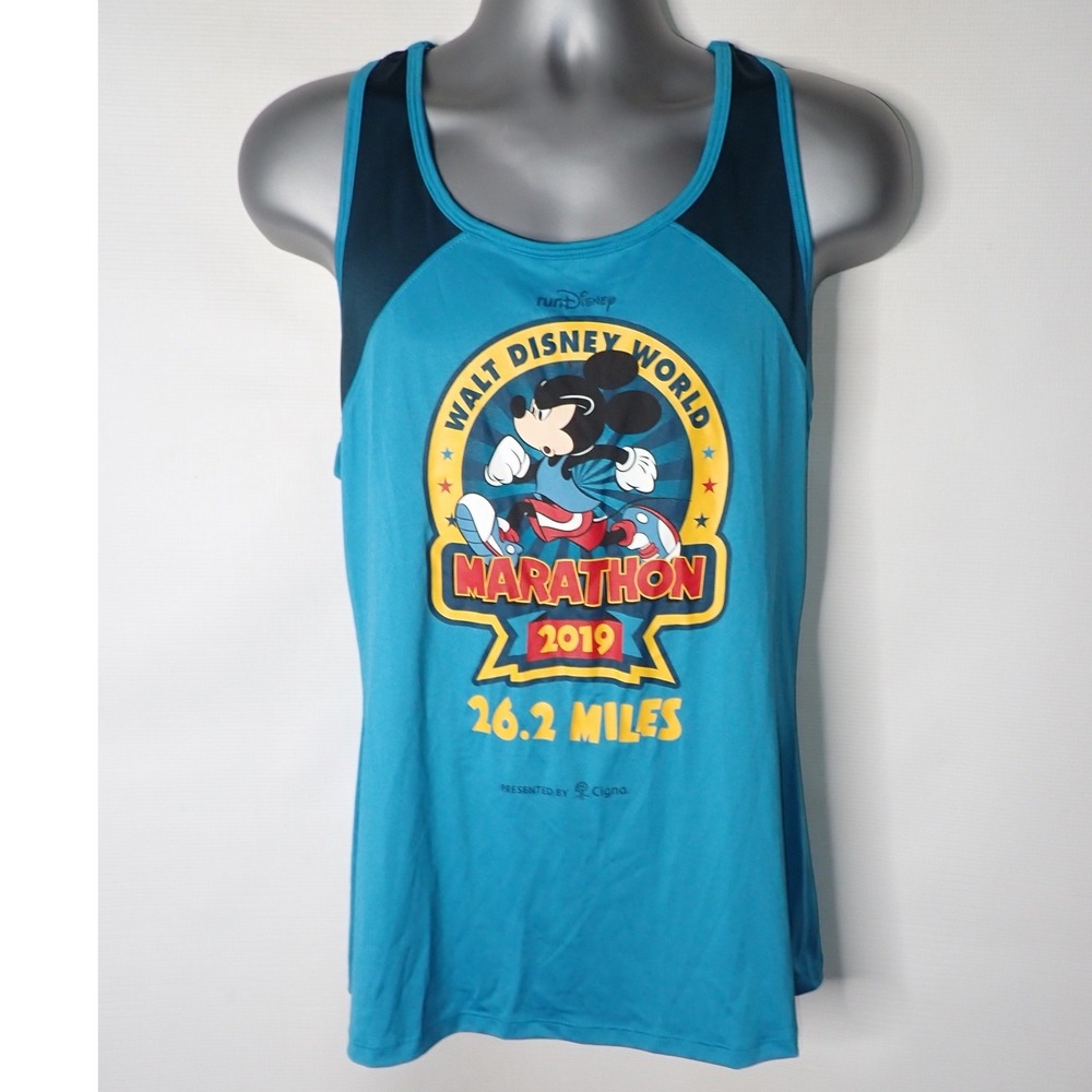 Disney runDisney Men's 2019 Walt Disney World Marathon Tank Top Size L Athletic